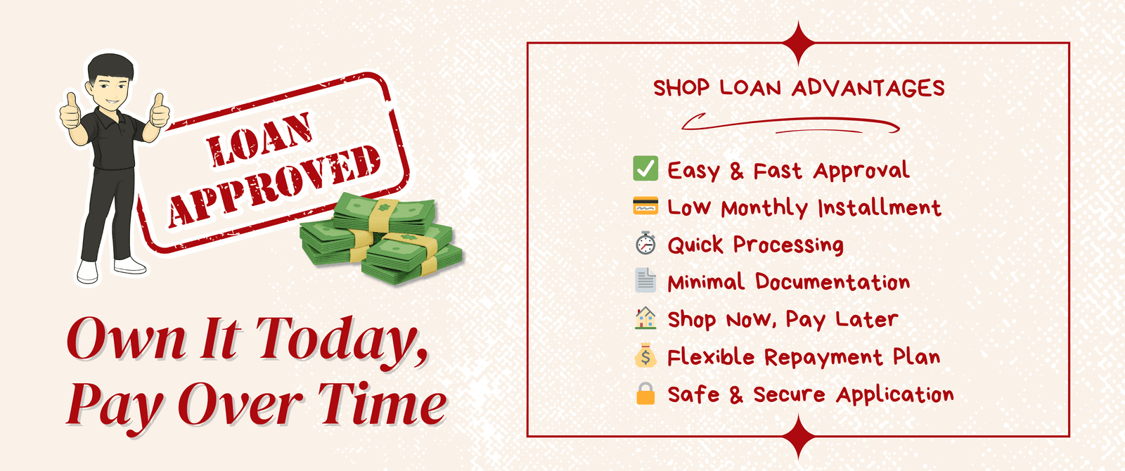 Shop loan promotional banner