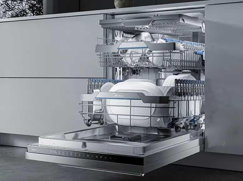 Dishwasher installed in a modern kitchen