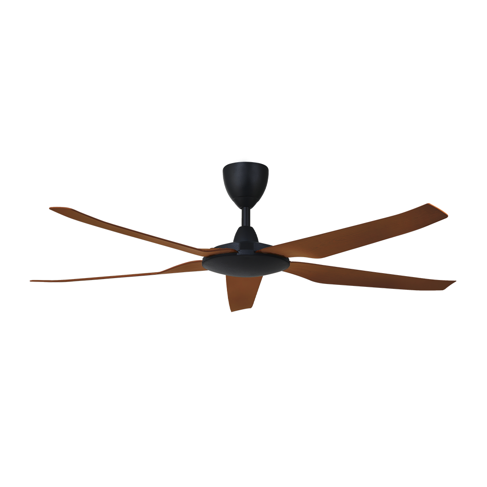 Ceiling fan installed in a bedroom